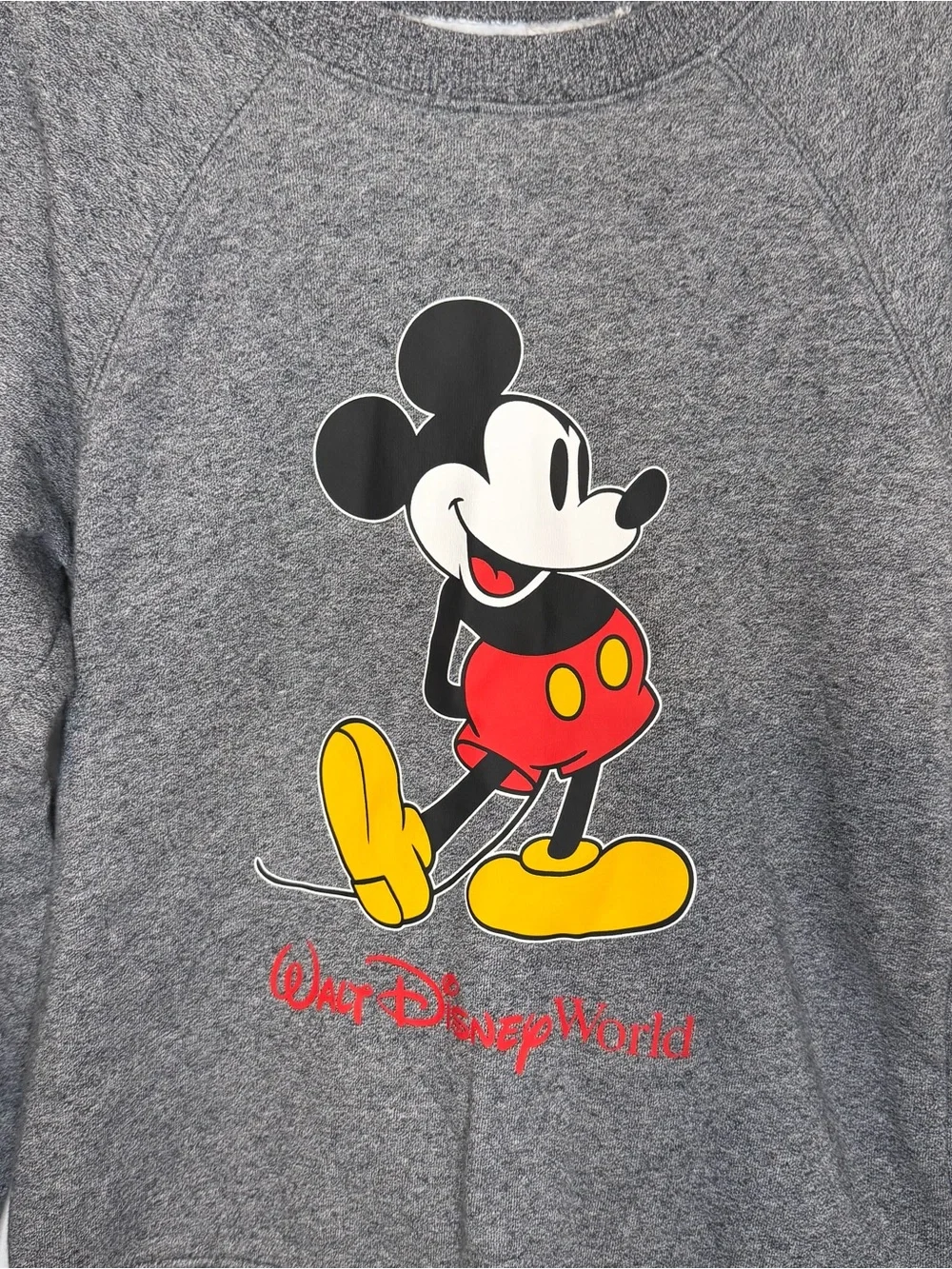 Disney Parks Walt Disney World Mickey Mouse Gray Sweatshirt Youth Size 7/8